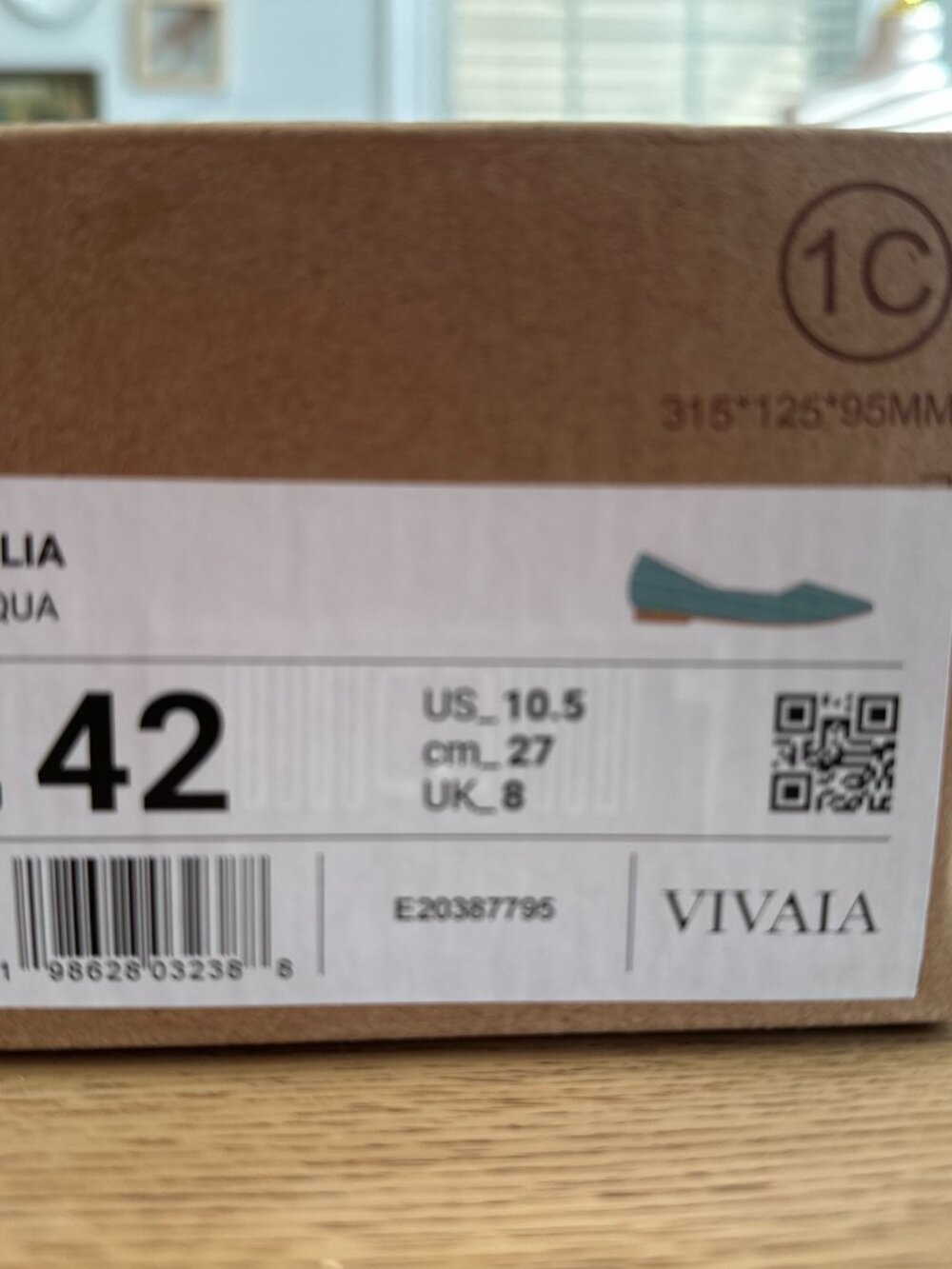 Vivaia Pointed-Toe D'Orsay Flats (Melia) in Acqua Sz 10.5 / Eu 42 NEW IN BOX - Picture 16 of 16